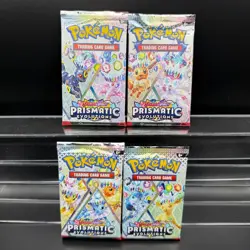 Prismatic Evolutions x4 Packs Full Art Set 4x Pokemon Sealed Booster Pack Lot #1 - Image 1