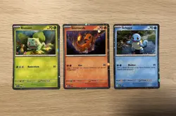 Pokemon 151 Promo Bisasam SVP 046 + Glumanda 047 + Schiggy 048 Holo DE NM - Image 1