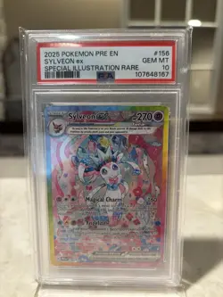 Pokemon 2025 Sylveon ex 156/131 SIR Prismatic Evolutions GEM MINT PSA 10 - Image 1