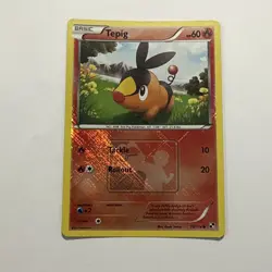 Tepig 015/114 Pokemon League Promo Black & White Crosshatch Reverse Holo MN/LP - Image 1
