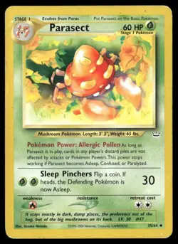 2001 Neo Revelation Set Pokemon Card 35 Parasect HP - Image 1