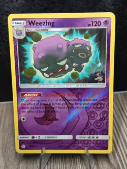 💥WEEZING 29/68 HIDDEN FATES Reverse Holo Rare Pokemon MINT💥 - Image 1