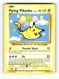 Flying Pikachu - 110/108 - Evolutions - Pokemon - Secret Rare - - NM - Image 1