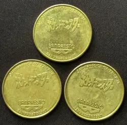 Rare vintage Japanese Pokemon coins Banpresto Mewtwo Dragonite Charmander Medal - Image 2