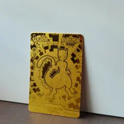 Mewtwo No.112 Pokemon XY Campus Snack Gold Metallic Promo Card [Thai] Exclusive - Image 2
