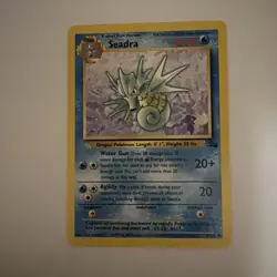 Pokemon Seadra 42/62 Fossil Unlimited Stage 1 60 HP Uncommon Regular WOTC 1999 - Image 1