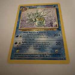 Pokemon Seadra 42/62 Fossil Unlimited Stage 1 60 HP Uncommon Regular WOTC 1999 - Image 2