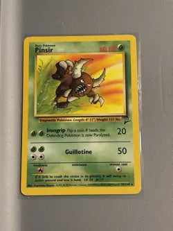 Pokemon TCG Pinsir 29/130 Base Set 2 Non-Holo Rare MP/HP - Image 1