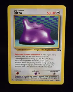 Pokemon TCG - DITTO - 18/62 - RARE - UNLIMITED - FOSSIL (1999) - WOTC - MP - Image 1