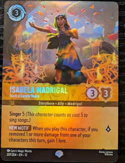 Disney Lorcana TCG Isabela Madrigal Such a Lovely Voice 207/204 EN Foil - Image 1