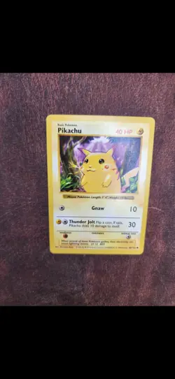1999 Pokemon Base Set Shadowless Red Cheeks Pikachu 58/102 - Image 2