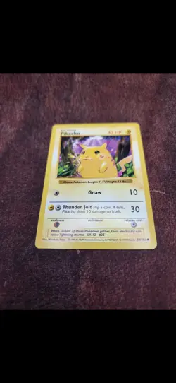 1999 Pokemon Base Set Shadowless Red Cheeks Pikachu 58/102 - Image 3