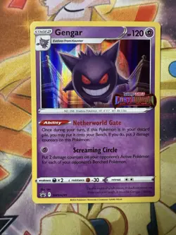 Pokemon Gengar SWSH241 Black Star Promo Lost Origin Prerelease STAMP NM - Image 1