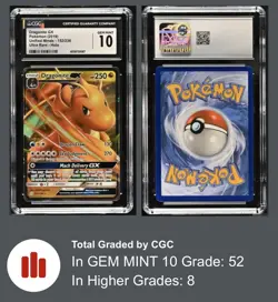 Pokemon Dragonite GX Unified Minds 152/236 Holo Ultra Rare CGC 10 LOW POP - Image 3