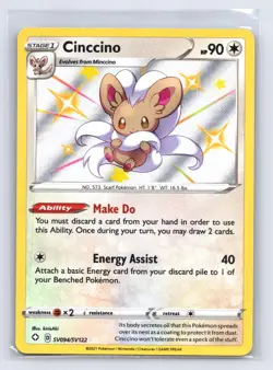 Cinccino SV094/SV122 Shining Fates Shiny Vault Pokemon NM - Image 2