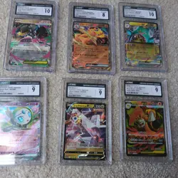 6 CGC Graded Pokemon Slab Lot Charizard - Image 1