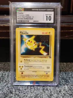 Graded Lot x2 1999 Pokemon Pikachu Movie Promo #4 Black Star CGC 10 And BGS 7.5 - Image 2