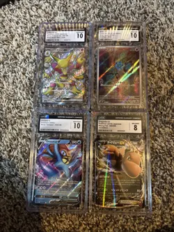 CGC Graded Pokemon Card Lot Dragonite Alakazam Rare - Image 1