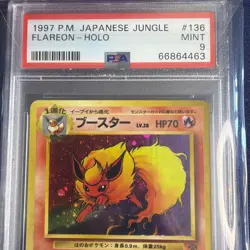 1997 Pokemon Jungle Flareon #136 Japanese Holo PSA 9 - Image 2