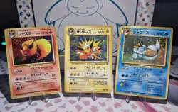 Pokemon Japanese Eeveelutions Holo Set Vaporeon Jolteon Flareon Jungle - Image 1