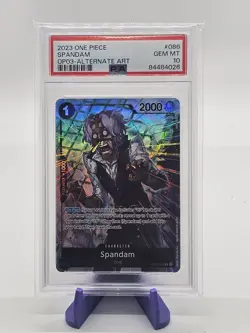 2023 One Piece Pillars Of Strength Spandam OP03-086 Alternate Alt PSA 10 - Image 1