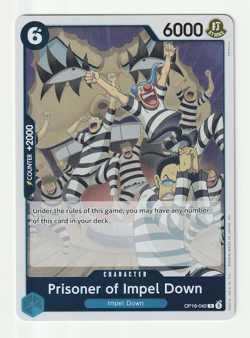 Prisoner of Impel Down OP16-042 R NM One Piece The Time of Battle English - Image 1