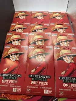 One Piece TCG OP-13 Carrying On His Will Sleeved Booster Pack Lot of 12 - Image 1