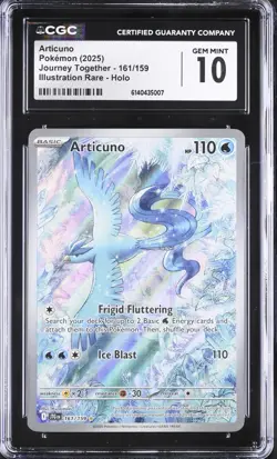 CGC 10 Articuno 161/159 Journey Together Illustration Rare Holo Pokemon GEM MINT - Image 1