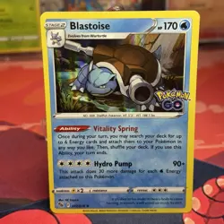 Pokemon - Blastoise 017/078 - Pokemon Go - Holo Rare - Near Mint - Image 1