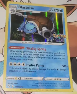 Pokemon Go Blastoise Holo Rare Card 017/078 Near Mint Condition - Image 1