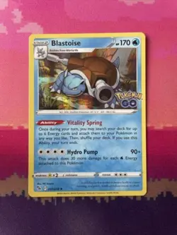 Pokemon Card Blastoise Pokemon Go Holo Rare 017/078 Near Mint - Image 1
