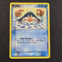 Pokemon TCG EX Crystal Guardians Krabby Common Card 54 Near Mint - Image 1