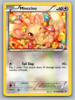 Minccino Legendary Treasures: Radiant Collection #RC18/RC25 Holo Pokemon Card - Image 1