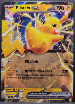 Pikachu ex 063/193 Entwicklungen In Paldea Pokemon Pokemon Karte Deutsch NM - Image 1