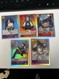 Fujikura Uruka Oshi Push Con Exclusive 2025 Foil Set Of 5 Cards - Image 1