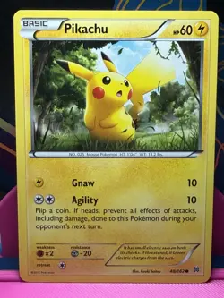 Pikachu 48/162 Common XY BREAKthrough Pokemon Card NM - Image 1