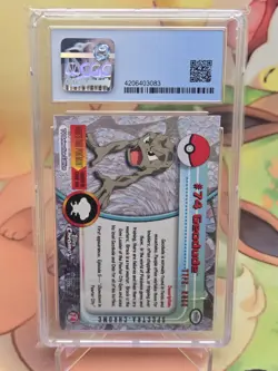 2000 TOPPS CHROME POKEMON T.V. SPECTRA #74 GEODUDE CGC 9 Blue Label - Image 2