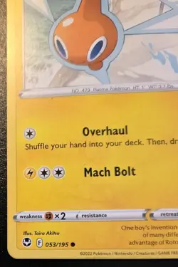 Rotom 053/195 Common Sword & Shield: Silver Tempest Pokemon TCG - Image 4