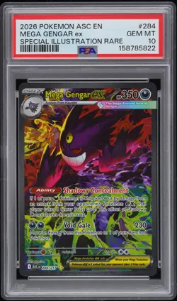 2026 POKEMON ASC EN-ASCENDED HEROES #284 MEGA GENGAR EX PSA 10 - Image 1