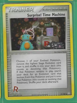 Pokemon Team Rocket Returns "Trainer - Surprise! Time Machine" 91/109 Rev Holo - Image 1
