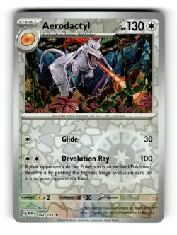 Aerodactyl 142/165 Rare 151 Pokemon Reverse Holo Lightly Played - Image 1