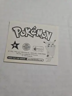 1999 #98 Krabby Pokemon Series 1 Sticker Topps Merlin Nintendo Vintage Rare - Image 2