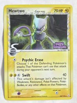 Mewtwo Delta Species 24/110 Holon Phantoms Reverse Holo Rare 70 HP ENG - Image 1