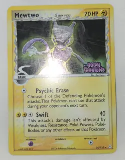 Mewtwo Delta Species 24/110 Holon Phantoms Reverse Holo Rare 70 HP ENG - Image 3