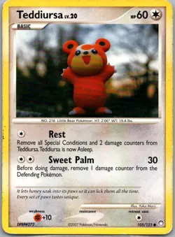 Teddiursa 105/123 Mysterious Treasures Common Pokemon - Image 1