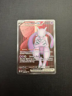 Pokemon TCG Team Rocket's Mewtwo ex 213/182 Destined Rivals Ultra Rare Holo NM - Image 1