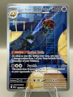Pokemon TCG: Team Rocket's Orbeetle 198/182 IR DRI Destined Rivals - NM - Image 1