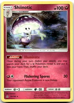 Pokemon Shiinotic Ultra Prism SM05 #93/156 Rare LP SALE $$ - Image 1