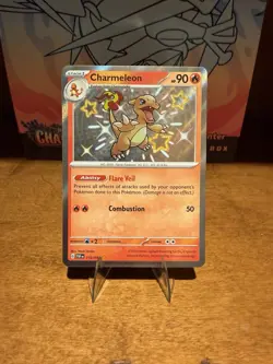 Pokemon TCG Charmeleon 110/091 Paldean Fates Shiny Holo Rare NM Condition - Image 1
