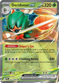 x1 Decidueye ex - 012/088 - Double Rare Pokemon ME03 Perfect Order M/NM - Image 1